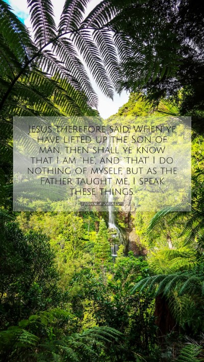 Picture 07 - John 8:28 ASV Mobile Phone Wallpaper - Jesus therefore said, When ye have lifted up the - Mobile Bible Verse Wallpaper