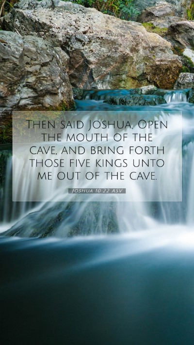 Picture 07 - Joshua 10:22 ASV Mobile Phone Wallpaper - Then said Joshua, Open the mouth of the cave, and - Mobile Bible Verse Wallpaper