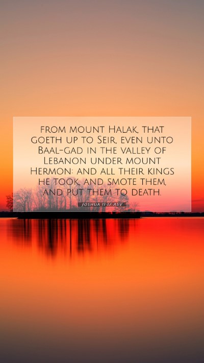 Picture 07 - Joshua 11:17 ASV Mobile Phone Wallpaper - from mount Halak, that goeth up to Seir, even - Mobile Bible Verse Wallpaper