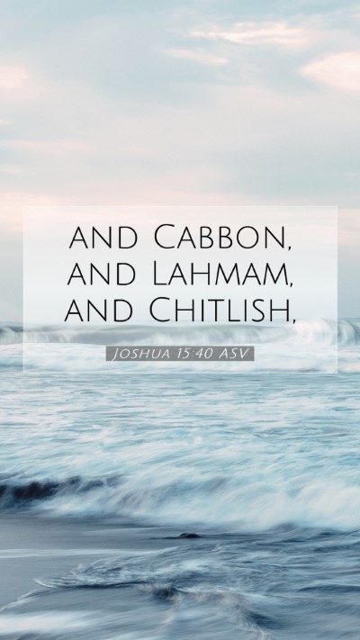 Picture 07 - Joshua 15:40 ASV Mobile Phone Wallpaper - and Cabbon, and Lahmam, and - Mobile Bible Verse Wallpaper