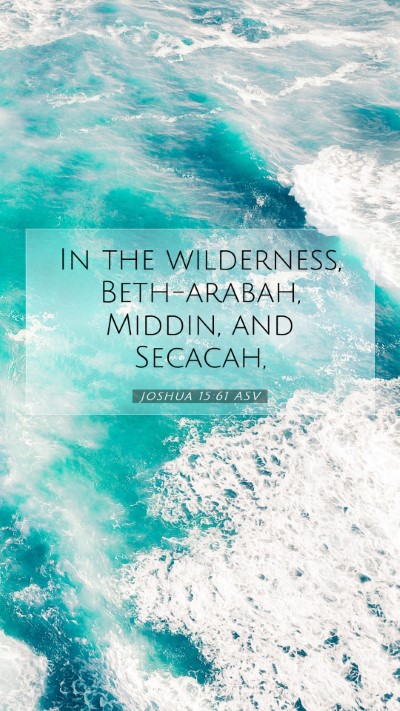 Picture 07 - Joshua 15:61 ASV Mobile Phone Wallpaper - In the wilderness, Beth-arabah, Middin, and - Mobile Bible Verse Wallpaper