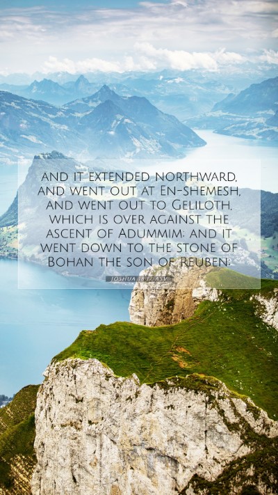 Picture 07 - Joshua 18:17 ASV Mobile Phone Wallpaper - and it extended northward, and went out at - Mobile Bible Verse Wallpaper