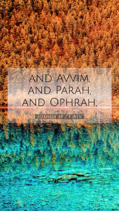 Picture 07 - Joshua 18:23 ASV Mobile Phone Wallpaper - and Avvim, and Parah, and - Mobile Bible Verse Wallpaper