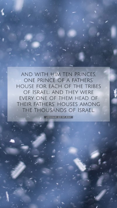 Picture 07 - Joshua 22:14 ASV Mobile Phone Wallpaper - and with him ten princes, one prince of a - Mobile Bible Verse Wallpaper