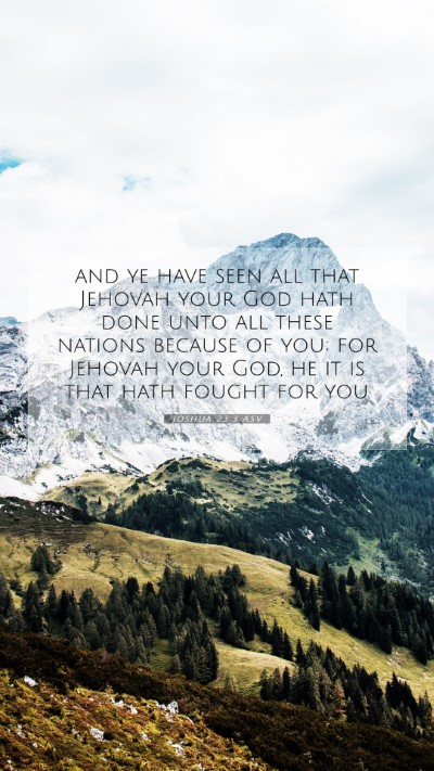 Picture 07 - Joshua 23:3 ASV Mobile Phone Wallpaper - and ye have seen all that Jehovah your God hath - Mobile Bible Verse Wallpaper
