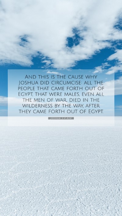 Picture 07 - Joshua 5:4 ASV Mobile Phone Wallpaper - And this is the cause why Joshua did circumcise: - Mobile Bible Verse Wallpaper