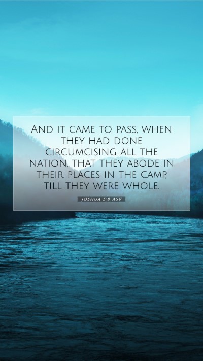 Picture 07 - Joshua 5:8 ASV Mobile Phone Wallpaper - And it came to pass, when they had done - Mobile Bible Verse Wallpaper