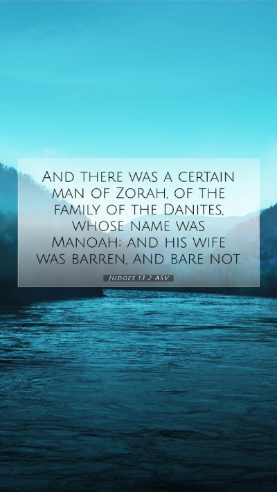 Picture 07 - Judges 13:2 ASV Mobile Phone Wallpaper - And there was a certain man of Zorah, of the - Mobile Bible Verse Wallpaper