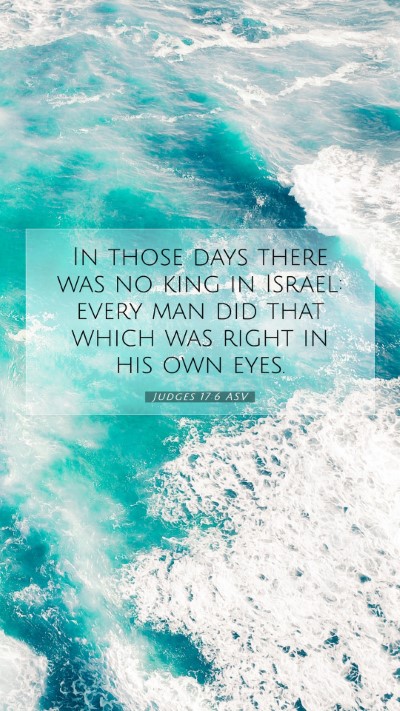 Picture 07 - Judges 17:6 ASV Mobile Phone Wallpaper - In those days there was no king in Israel: every - Mobile Bible Verse Wallpaper