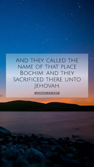 Picture 07 - Judges 2:5 ASV Mobile Phone Wallpaper - And they called the name of that place Bochim: - Mobile Bible Verse Wallpaper