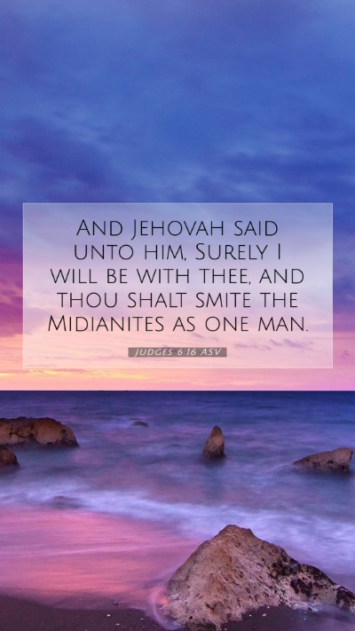 Picture 07 - Judges 6:16 ASV Mobile Phone Wallpaper - And Jehovah said unto him, Surely I will be with - Mobile Bible Verse Wallpaper