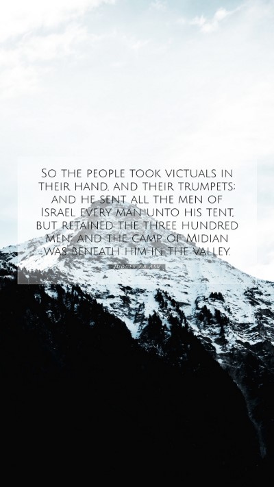 Picture 07 - Judges 7:8 ASV Mobile Phone Wallpaper - So the people took victuals in their hand, and - Mobile Bible Verse Wallpaper