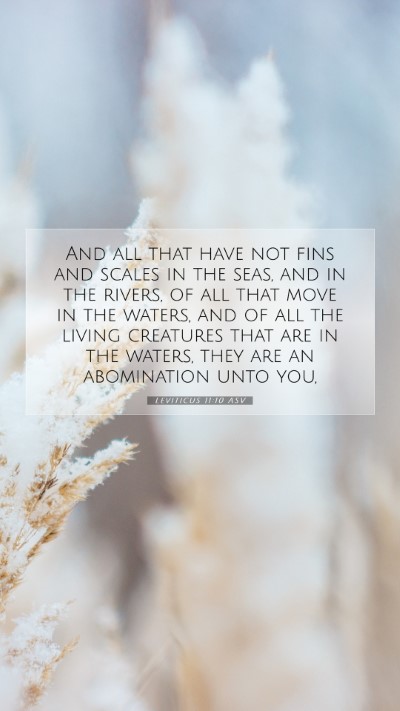 Picture 07 - Leviticus 11:10 ASV Mobile Phone Wallpaper - And all that have not fins and scales in the - Mobile Bible Verse Wallpaper