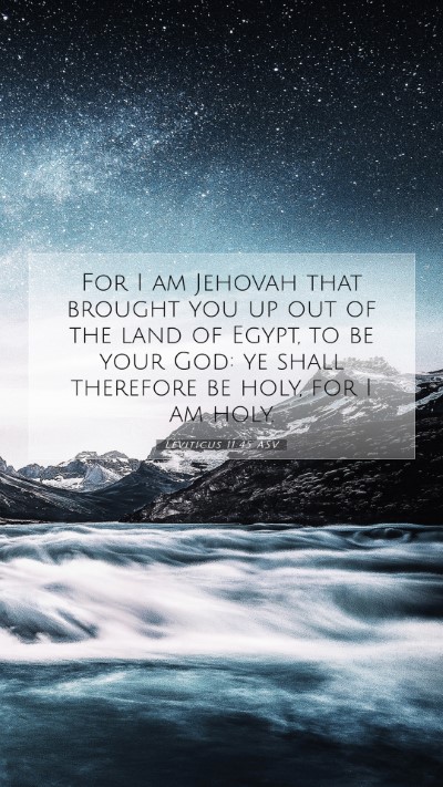 Picture 07 - Leviticus 11:45 ASV Mobile Phone Wallpaper - For I am Jehovah that brought you up out of the - Mobile Bible Verse Wallpaper