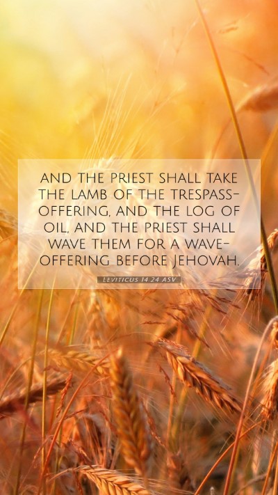 Picture 07 - Leviticus 14:24 ASV Mobile Phone Wallpaper - and the priest shall take the lamb of the - Mobile Bible Verse Wallpaper