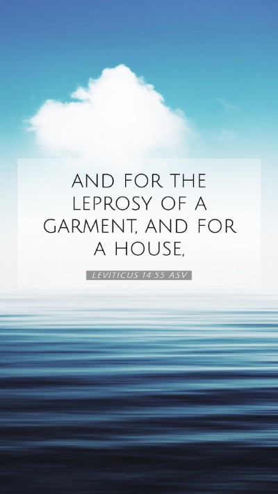 Picture 07 - Leviticus 14:55 ASV Mobile Phone Wallpaper - and for the leprosy of a garment, and for a - Mobile Bible Verse Wallpaper