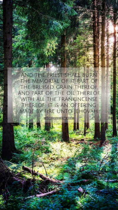 Picture 07 - Leviticus 2:16 ASV Mobile Phone Wallpaper - And the priest shall burn the memorial of it, - Mobile Bible Verse Wallpaper