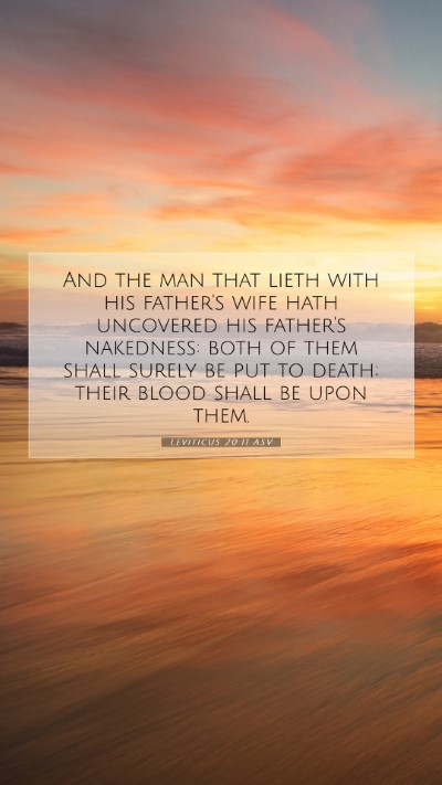 Picture 07 - Leviticus 20:11 ASV Mobile Phone Wallpaper - And the man that lieth with his father's wife - Mobile Bible Verse Wallpaper