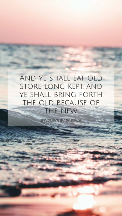 Picture 07 - Leviticus 26:10 ASV Mobile Phone Wallpaper - And ye shall eat old store long kept, and ye - Mobile Bible Verse Wallpaper