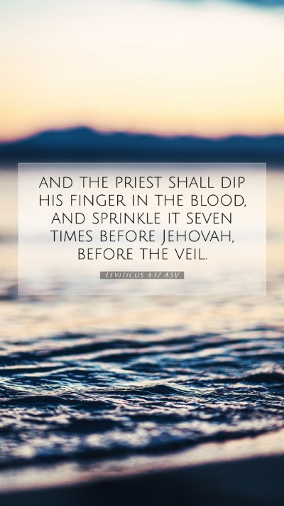 Picture 07 - Leviticus 4:17 ASV Mobile Phone Wallpaper - and the priest shall dip his finger in the blood, - Mobile Bible Verse Wallpaper