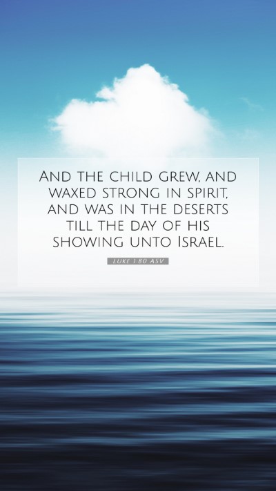 Picture 07 - Luke 1:80 ASV Mobile Phone Wallpaper - And the child grew, and waxed strong in spirit, - Mobile Bible Verse Wallpaper