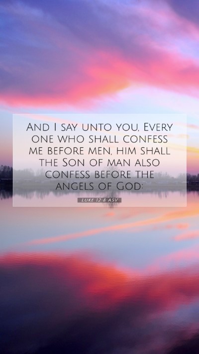 Picture 07 - Luke 12:8 ASV Mobile Phone Wallpaper - And I say unto you, Every one who shall confess - Mobile Bible Verse Wallpaper