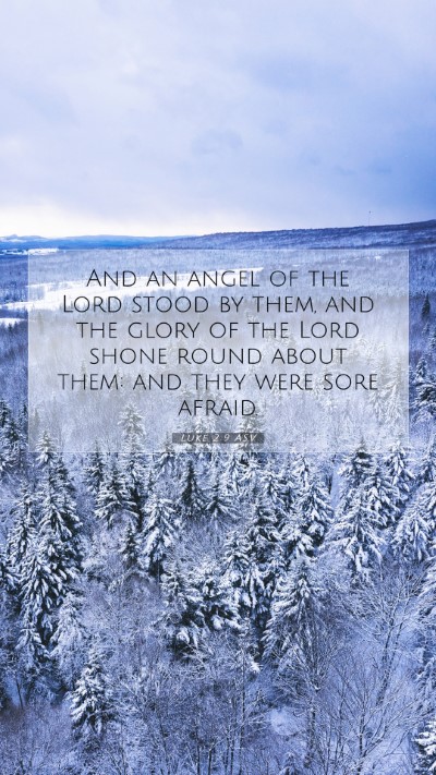 Picture 07 - Luke 2:9 ASV Mobile Phone Wallpaper - And an angel of the Lord stood by them, and the - Mobile Bible Verse Wallpaper