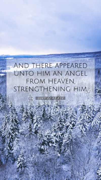 Picture 07 - Luke 22:43 ASV Mobile Phone Wallpaper - And there appeared unto him an angel from heaven, - Mobile Bible Verse Wallpaper