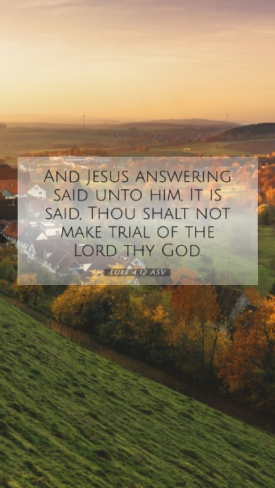Picture 07 - Luke 4:12 ASV Mobile Phone Wallpaper - And Jesus answering said unto him, It is said, - Mobile Bible Verse Wallpaper