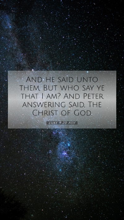 Picture 07 - Luke 9:20 ASV Mobile Phone Wallpaper - And he said unto them, But who say ye that I am? - Mobile Bible Verse Wallpaper