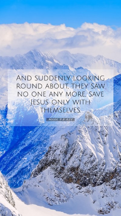 Picture 07 - Mark 9:8 ASV Mobile Phone Wallpaper - And suddenly looking round about, they saw no one - Mobile Bible Verse Wallpaper