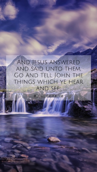 Picture 07 - Matthew 11:4 ASV Mobile Phone Wallpaper - And Jesus answered and said unto them, Go and - Mobile Bible Verse Wallpaper