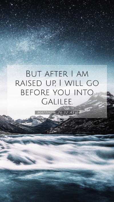 Picture 07 - Matthew 26:32 ASV Mobile Phone Wallpaper - But after I am raised up, I will go before you - Mobile Bible Verse Wallpaper