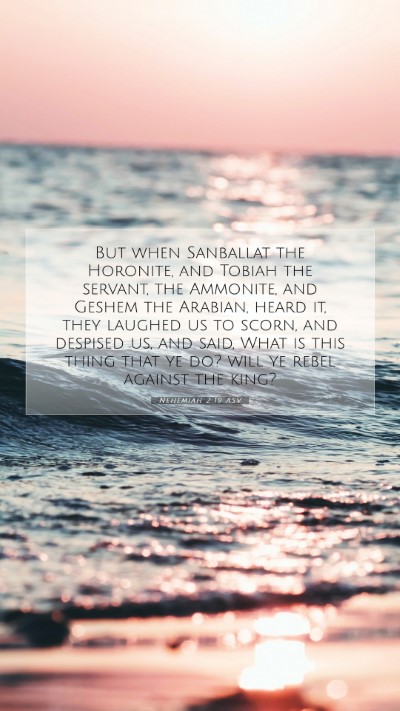 Picture 07 - Nehemiah 2:19 ASV Mobile Phone Wallpaper - But when Sanballat the Horonite, and Tobiah the - Mobile Bible Verse Wallpaper