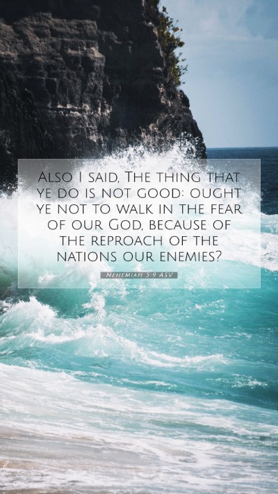 Picture 07 - Nehemiah 5:9 ASV Mobile Phone Wallpaper - Also I said, The thing that ye do is not good: - Mobile Bible Verse Wallpaper