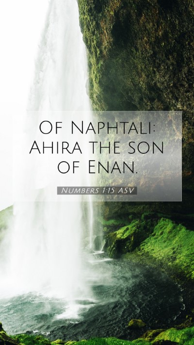 Picture 07 - Numbers 1:15 ASV Mobile Phone Wallpaper - Of Naphtali: Ahira the son of - Mobile Bible Verse Wallpaper
