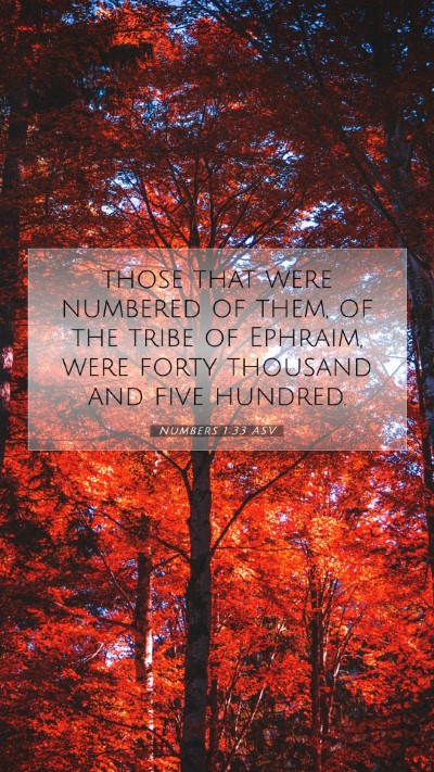 Picture 07 - Numbers 1:33 ASV Mobile Phone Wallpaper - those that were numbered of them, of the tribe of - Mobile Bible Verse Wallpaper
