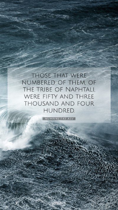 Picture 07 - Numbers 1:43 ASV Mobile Phone Wallpaper - those that were numbered of them, of the tribe of - Mobile Bible Verse Wallpaper