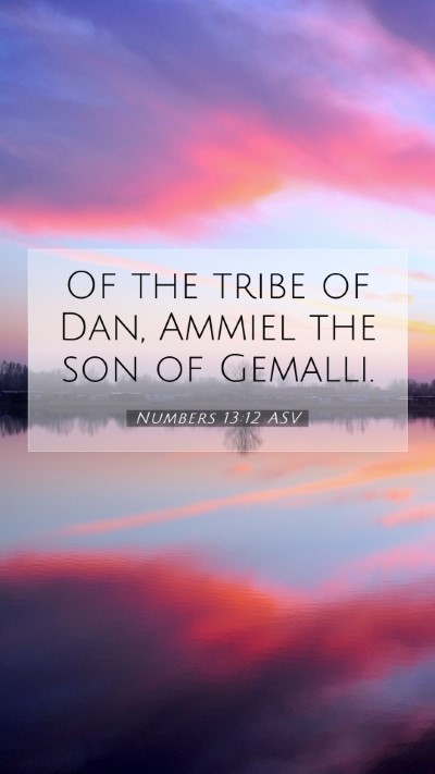 Picture 07 - Numbers 13:12 ASV Mobile Phone Wallpaper - Of the tribe of Dan, Ammiel the son of - Mobile Bible Verse Wallpaper