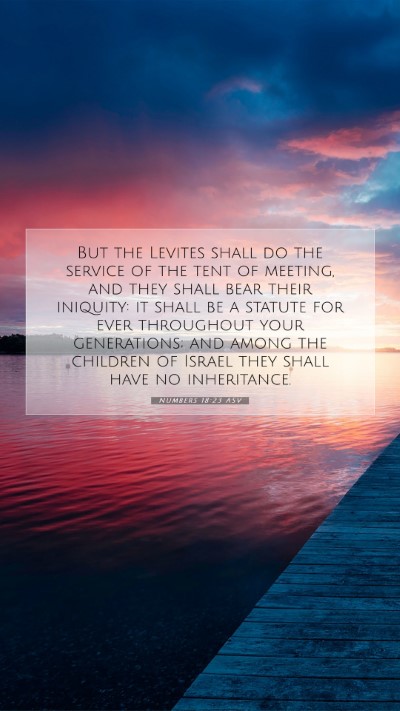 Picture 07 - Numbers 18:23 ASV Mobile Phone Wallpaper - But the Levites shall do the service of the tent - Mobile Bible Verse Wallpaper