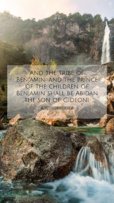 Picture 07 - Numbers 2:22 ASV Mobile Phone Wallpaper - And the tribe of Benjamin: and the prince of the - Mobile Bible Verse Wallpaper