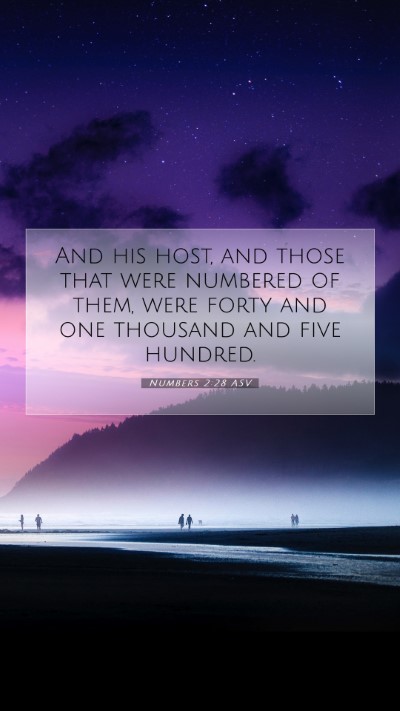 Picture 07 - Numbers 2:28 ASV Mobile Phone Wallpaper - And his host, and those that were numbered of - Mobile Bible Verse Wallpaper