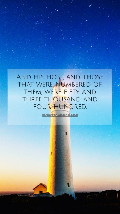 Picture 07 - Numbers 2:30 ASV Mobile Phone Wallpaper - And his host, and those that were numbered of - Mobile Bible Verse Wallpaper