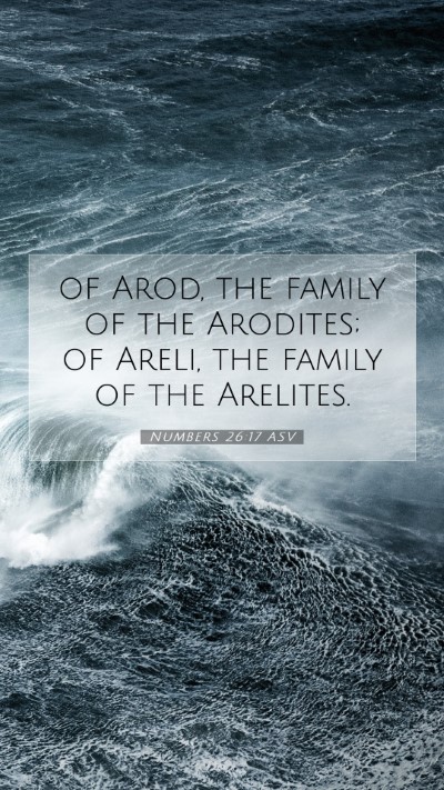 Picture 07 - Numbers 26:17 ASV Mobile Phone Wallpaper - of Arod, the family of the Arodites; of Areli, - Mobile Bible Verse Wallpaper