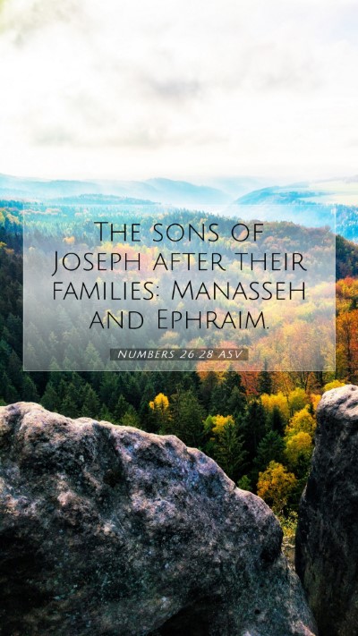 Picture 07 - Numbers 26:28 ASV Mobile Phone Wallpaper - The sons of Joseph after their families: Manasseh - Mobile Bible Verse Wallpaper