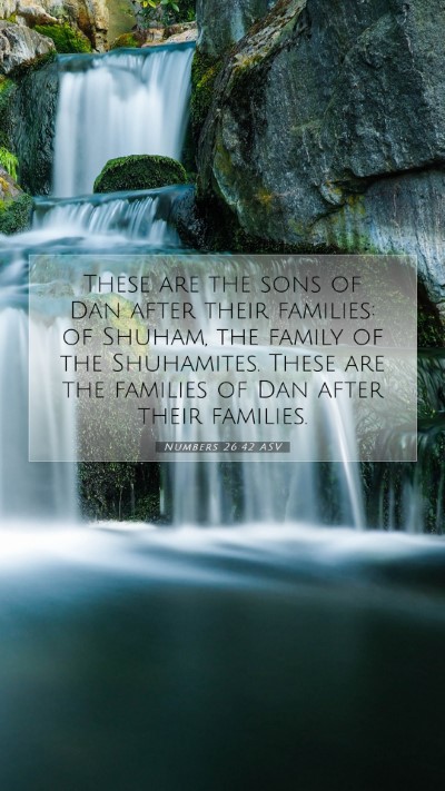 Picture 07 - Numbers 26:42 ASV Mobile Phone Wallpaper - These are the sons of Dan after their families: - Mobile Bible Verse Wallpaper