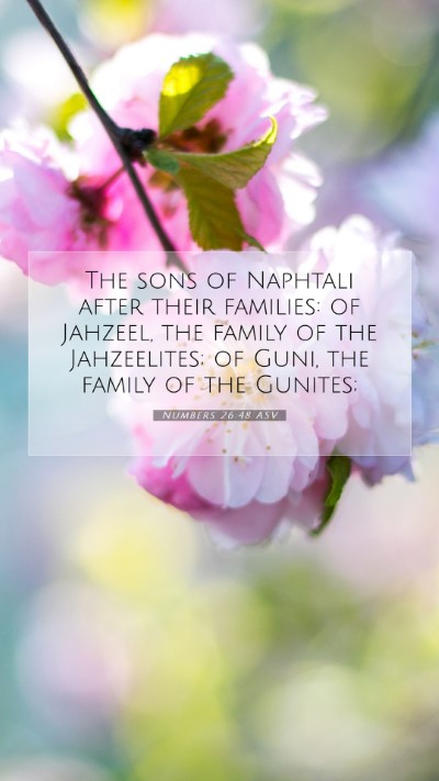 Picture 07 - Numbers 26:48 ASV Mobile Phone Wallpaper - The sons of Naphtali after their families: of - Mobile Bible Verse Wallpaper