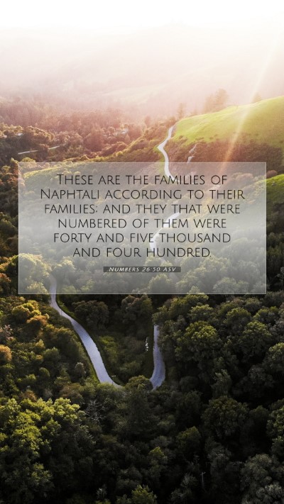 Picture 07 - Numbers 26:50 ASV Mobile Phone Wallpaper - These are the families of Naphtali according to - Mobile Bible Verse Wallpaper