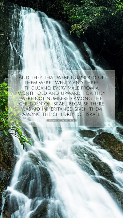 Picture 07 - Numbers 26:62 ASV Mobile Phone Wallpaper - And they that were numbered of them were twenty - Mobile Bible Verse Wallpaper