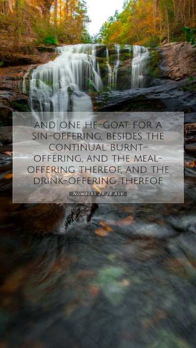 Picture 07 - Numbers 29:28 ASV Mobile Phone Wallpaper - and one he-goat for a sin-offering, besides the - Mobile Bible Verse Wallpaper